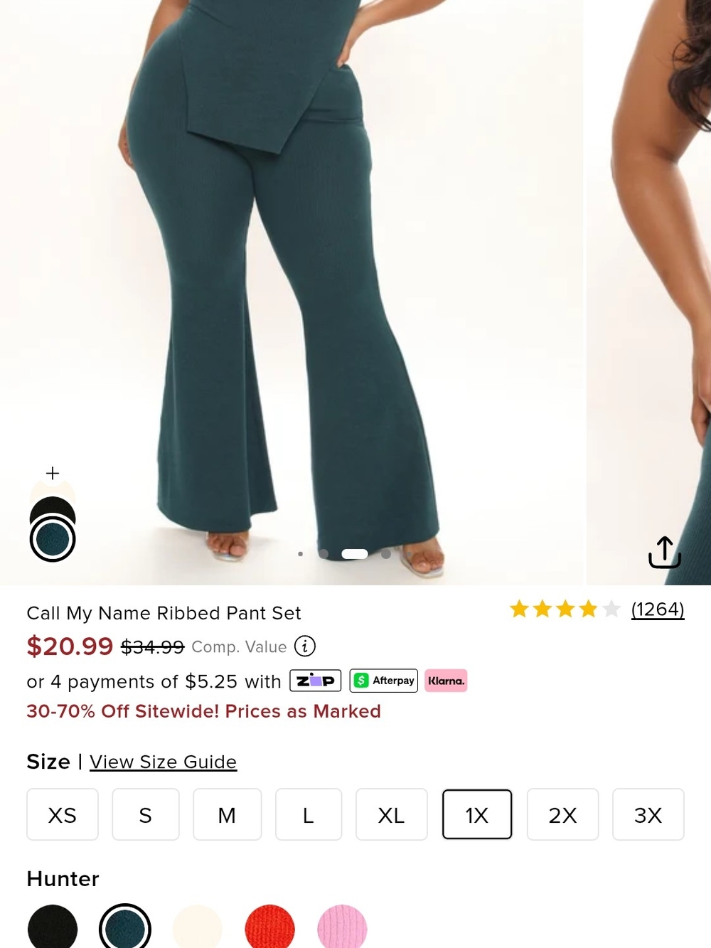 Call My Name Ribbed Pant Set - Picture 3 of 3
